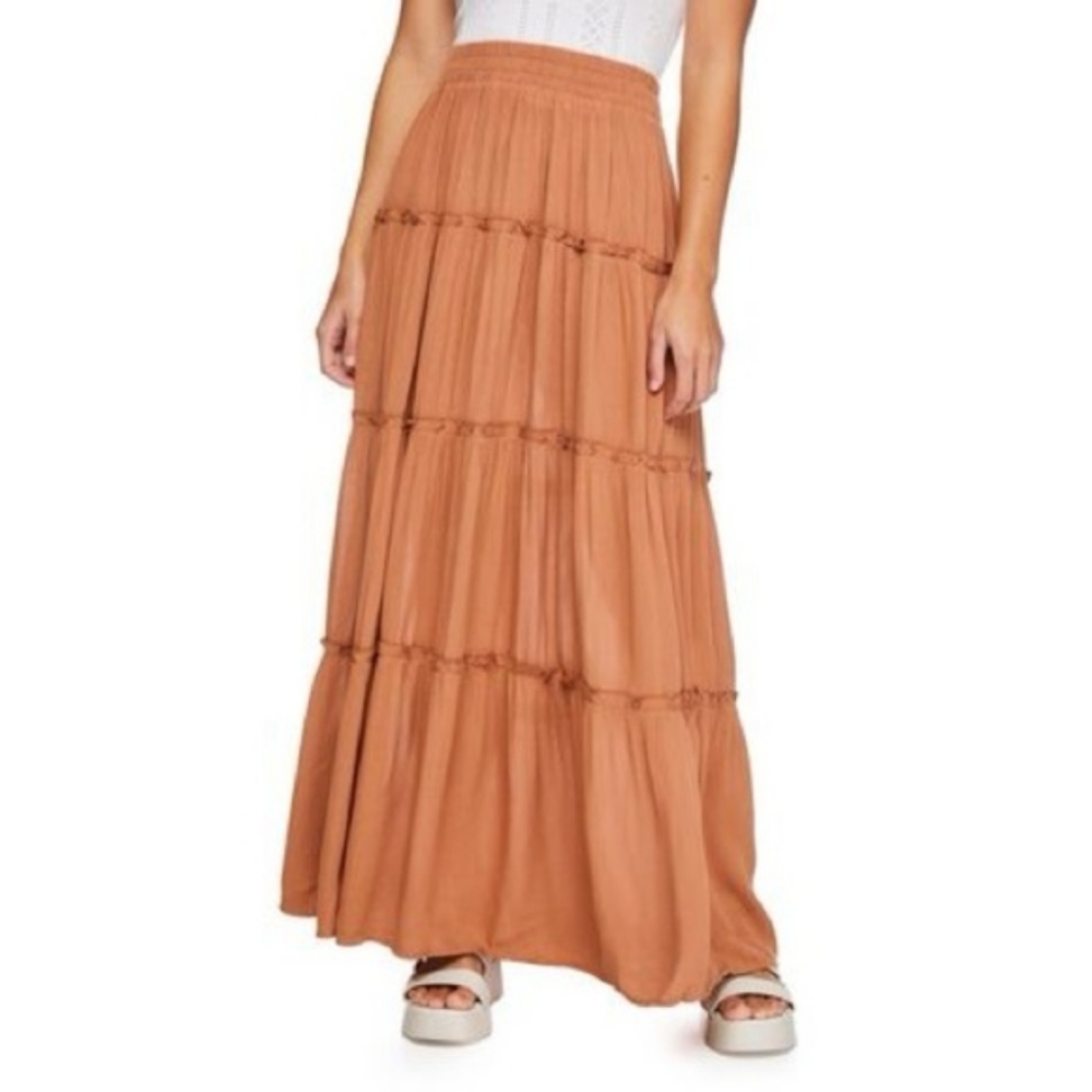 100% Rayon Maxi Skirt